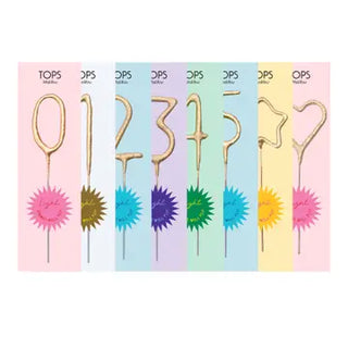 Mini 4" Gold Number Sparkler - Double